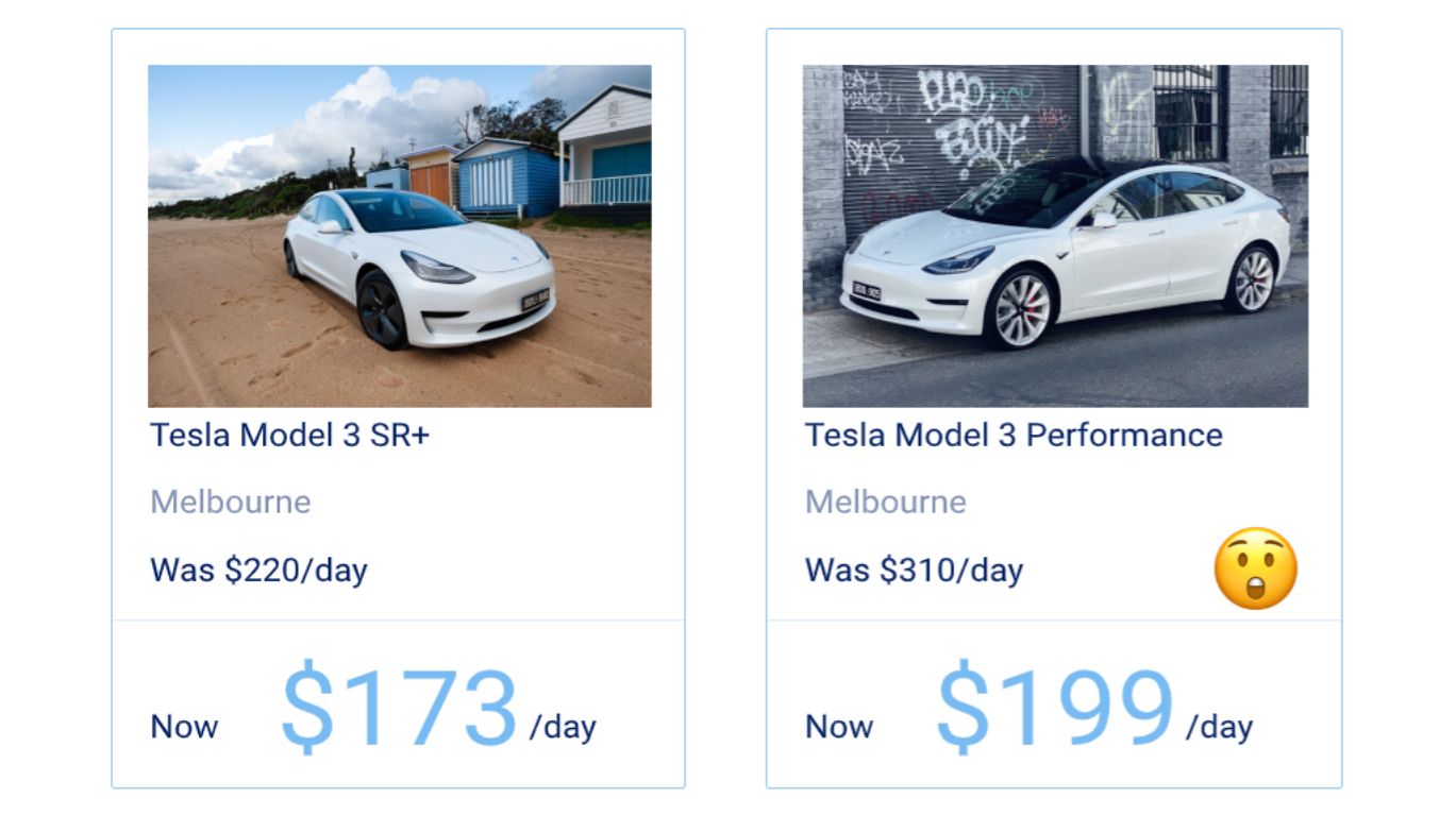 Low prices won’t last – Book your Tesla Model 3 roadtrip now #COVIDsafe
